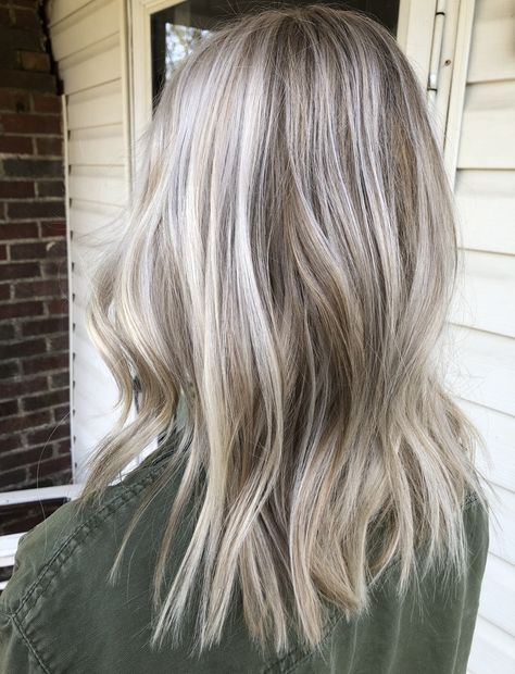 Blondie with ash lowlights! Lowlights Through Blonde Hair, Fall Hair Blonde With Lowlights, Icy Blonde With Ash Lowlights, Light Ash Blonde With Lowlights, Blond With Ash Lowlights, Blonde Hair With Thick Lowlights, Blonde Hair Ideas With Lowlights, Ashy Hair With Lowlights, All Over Blonde With Lowlights