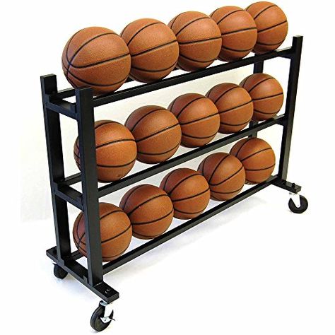 Trigon Sports Procage 3-Tier 15-Ball Hd Ball Cart Trigon Sports Basketball Storage, Sports Equipment Organization, Basketball Display, Chrome Ball, Gym School, Lockable Storage, Ball Storage, Medicine Balls, Exercise Ball