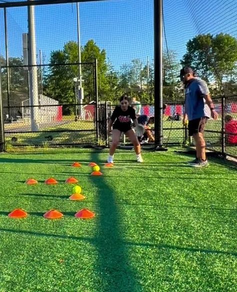 Applied Vision Softball on Instagram: "Great drill from @coachsteinman to help infielders work on their direction and form when coming through ground balls ⁠
.⁠
.⁠
.⁠
.⁠
.⁠
#pitching #softball #repost #pitchers #softballpitchers #softballhitters #softballdrills #pitchingdrill #softballworkout #softballtraining #fastpitch #appliedvisionsoftball" Softball Practice Plans, Pitching Softball, Pitching Drills, Softball Practice, Softball Workouts, Softball Drills, Softball Training, August 8, Softball