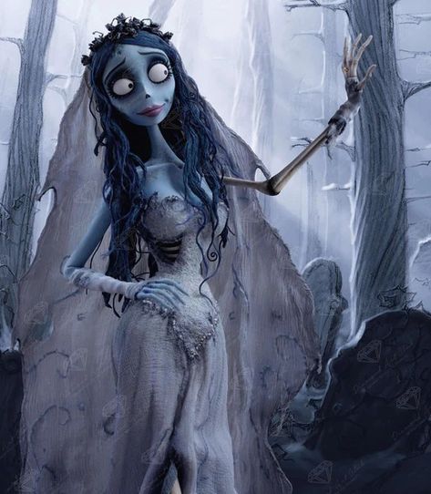 Bride Corpse, Corpse Bride Movie, Corpse Bride Art, The Corpse Bride, Emily Corpse Bride, Corpse Bride Costume, Colored Characters, Tim Burton Corpse Bride, Halloween Wallpaper Cute