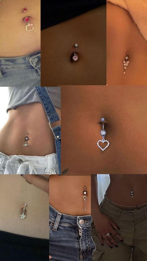 Cute Belly Rings, Cute Nose Piercings, Bellybutton Piercings, Belly Button Piercing Jewelry, Belly Piercing Jewelry, Pretty Ear Piercings, Face Piercings, Cool Piercings, Cute Piercings