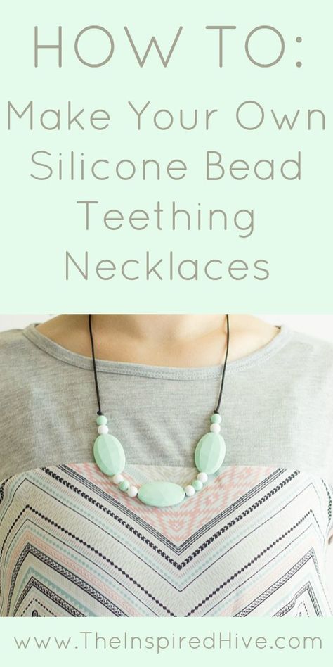 How to make your own DIY silicone teething necklaces. Diy Teething Necklace, Craft Stand, Jay Adams, Mrs Necklace, Necklaces Diy, Silicone Teething Necklace, Silicone Necklace, Macrame Colar, Diy Teething