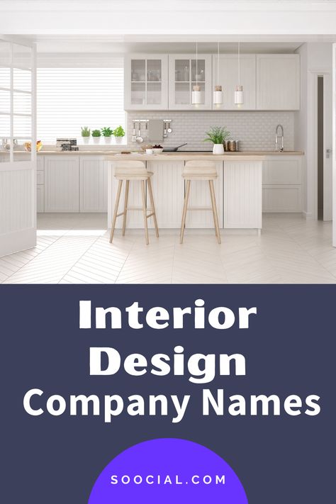 Interior Design Firm Names Ideas, Interior Design Names, Interior Design Company Names, Company Name Ideas, Design Company Names, Creative Interior Design, Creative Interior, Interior Work, Business Decor