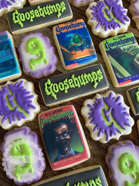 Goosebumps Birthday Party, Goosebumps Birthday, Goosebumps Movie, Goosebumps Party, Creative Birthday Cakes, Creative Birthday, 6th Birthday Parties, 6th Birthday, Custom Cookies