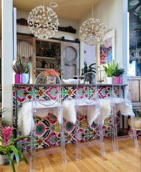 Eclectic Sitting Area, Layering Rugs, Bohemian Interiors, Colorful Room Decor, Eclectic Boho, Decor Eclectic, Condo Design, Home Decor Blog, Room Challenge