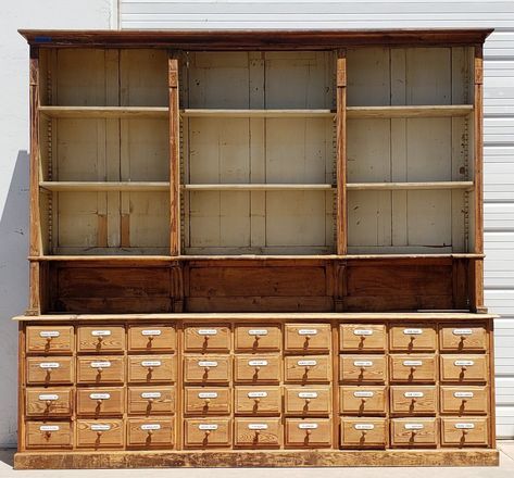 Apothecary Cabinet Office, Apothecary Interior, Antique Apothecary Cabinet, Apothecary Cabinet Diy, Dental Cabinet, Store Counter, Apothecary Cabinet, Quad Cities, Unique Restaurants