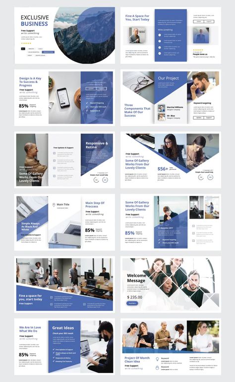 Modern and Clean Business PowerPoint Template. 30 Unique Slides Professional Presentation Template, Professional Slide Design, Professional Slides Presentation, Modern Presentation Design, Professional Presentation Design, Presentation Slide Design, Modern Powerpoint Design, Desain Ux, Presentation Graphics