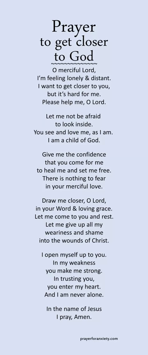 [Prayer & Audio] Feeling distant and alone? Does it seem as if God is far away? Make the move. Get closer and he will move closer to you. Prayer For Guidance, Losing 40 Pounds, Personal Prayer, Everyday Prayers, Closer To God, Get Closer To God, Bible Study Verses, Good Prayers, Prayer Verses