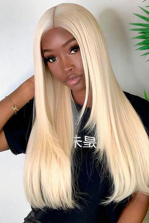 Mixing Hair Color, 613 Wigs, 613 Blonde Wig, Dark Skin Blonde Hair, Yellow Blonde Hair, Brazilian Straight Hair Weave, Straight Hair Weave, Shirin David, 613 Wig