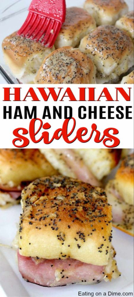 Ham Sliders Recipes, Hawaiian Ham And Cheese Sliders, Hawaiian Ham, Ham Cheese Sliders, Ham And Cheese Sliders, Cheese Sliders, Easy Ham, Kings Hawaiian, Slider Recipes