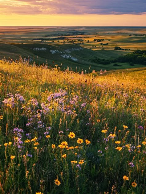 Kansas Wildflowers, Tallgrass Prairie National Preserve, Prairie Landscape, Tallgrass Prairie, Green Moon, Grassy Field, Animal Species, Life Form, My Vibe