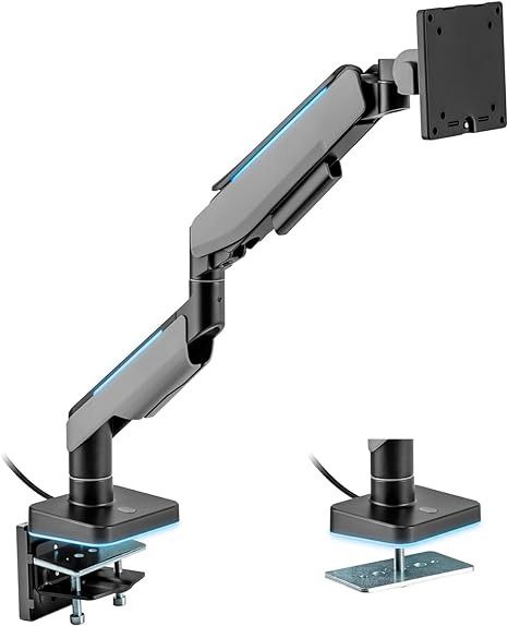 Amazon.com: GOPPA GP-DPAG1GHL/G-EC Gaming Monitor Arm with LED for 17-49 Inches Movable Single : Everything Else Monitor Arm, Sheet Metal, Computer Monitor, Thing 1, Led