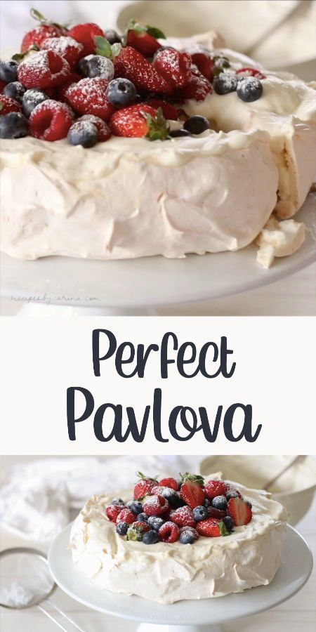 Pavlova Video, Beautiful Pavlova, Pavlova Dessert, Pavlova Recipe, Popular Desserts, British Baking, Summer Berries, Recipes Dessert, Köstliche Desserts