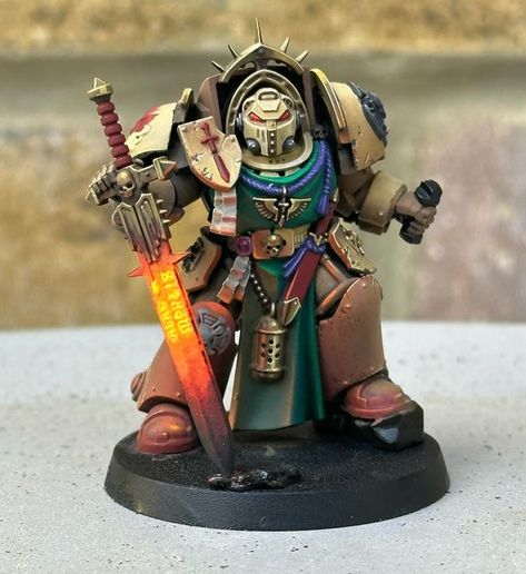 Matt Difa on Instagram: "Painted this guy yesterday…absolutely hated it until it got the this stage but it’s kind of come together now. Went for a rougher darker armour and it just looked a mess for a long time…think I’ll like him in the end  #miniaturepainting #minipainter #warhammerpainter #miniaturepainter #warhammer #warhammercommunity  #miniatures #astartes #warhammer40k #40k #nmm #darkangels #deathwing #osl" Warhammer Custom Miniatures, Deathwing 40k, Deathwing Terminators, 40k Chapters, Dark Angles, Model Tutorial, Warhammer Dark Angels, Dark Angels 40k, 40k Armies