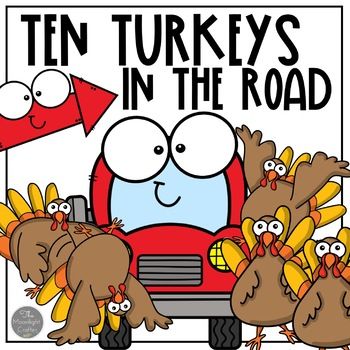 <p>This unit was inspired by the book Ten Turkeys in the Road by Brenda Reeves Sturgis.</p><p>Your kids will love the story and the illustrations are adorable!</p><p>This picture book is great for littles learning to count to ten....counting backwards... or subtracting 1! </p><p>The poor farmer can't get by in his truck because the turkeys are blocking the road! </p><p>One by one ....from 10 to none...the turkeys get out of his way...</p><p>Until they take off with his truck and he has to hitch November Books Preschool, Preschool Thanksgiving Book Activities, Turkey Trick Or Treat Book Activities, The Very Stuffed Turkey Book Activities, Turkey Trouble Activities, Turkey Books Kindergarten, Thanksgiving Lesson Plans, Turkey Math, Dramatic Play Themes