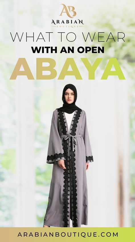 Guide on what to wear under an open abaya Open Abaya Outfit, Abaya Styling, Beautiful Abayas, Muslim Faith, Open Abaya, The Cloth, Future Mom, Modest Fashion, Mom And Dad