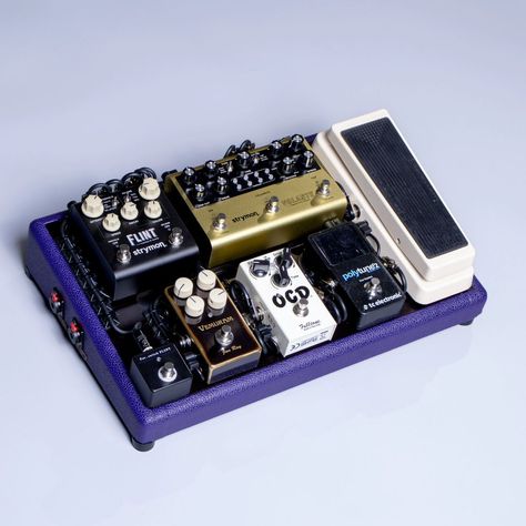 Pedalboards & wiring setups & cables | - Pedalboard Dr. Stan Purple Tolex 45х30 cm with extra Output for stereo. - All audio and DC patches are soldered and custom-made. -… | Instagram Homemade Pedalboard, Pedalboard Design, Pedalboard Setup, Bass Pedalboard, Micro Studio, Bass Guitar Pedal Board, Guitar Pedal Board, Boss Pedalboard, Guitar Pedal Boards