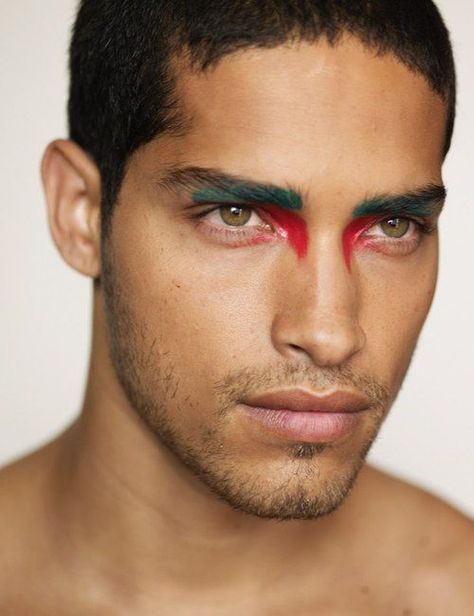 Egyptian Eye Makeup, Warrior Makeup, Mens Makeup, Men's Makeup, Editorial Make-up, Men Makeup, Egyptian Makeup, Male Editorial, Editorial Vogue