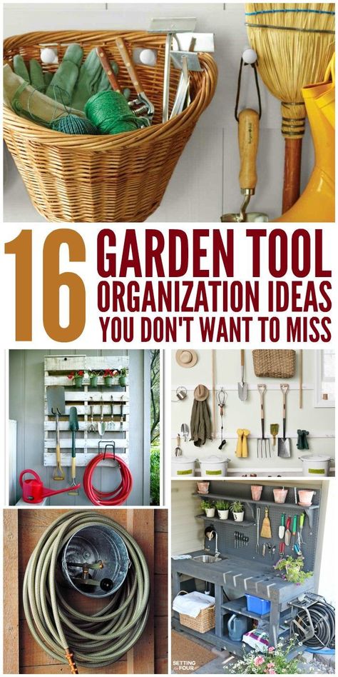 These garden tool organization tips are wonderful! Now I can find everything I need. -One Crazy House #shedtips Tool Organization Ideas, Garden Shed Interiors, Storage Shed Organization, Shed Interior, Garden Tool Organization, Garden Organization, Shed Organization, Garden Tool Shed, Gardening Gear