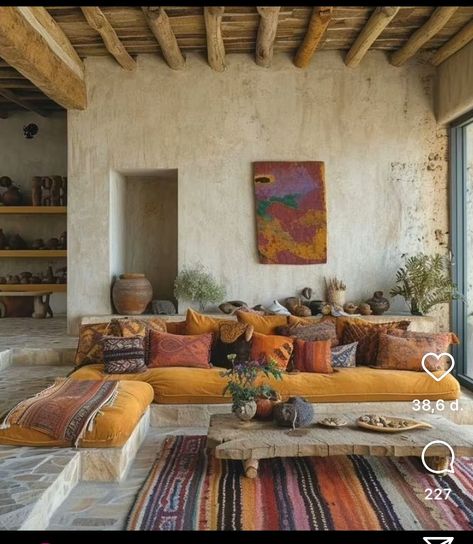 Scandi Boho Living Room, Mediterranean Living Room, Mediterranean Living, Dream House Interior, Boho Living, House Room, Boho Living Room, Dream House Decor, Living Room Ideas