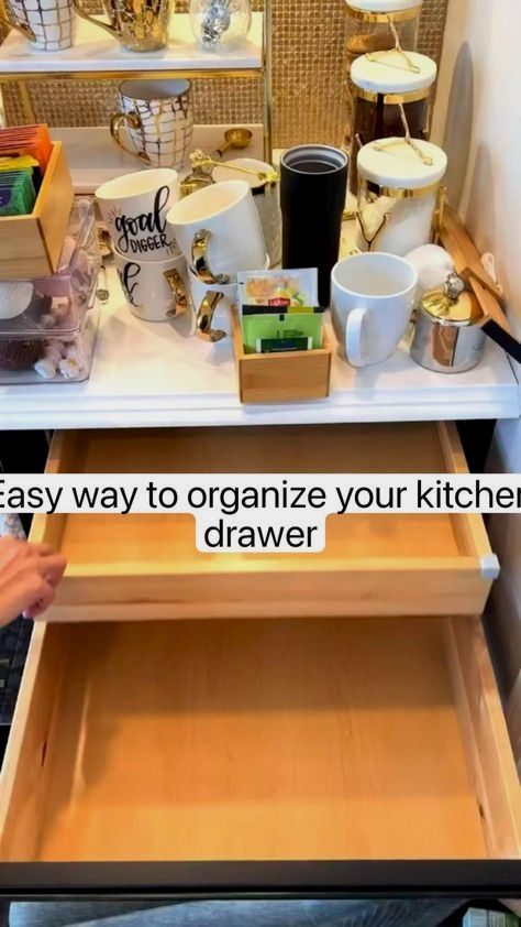 #bathrooms #bathroomorganization #bathroomremodel Coffee Cabinet Organization, Kitchen Organization For Small Spaces, Drawers Organization, Spring Reset, Small Kitchen Organization, Kitchen Organization Pantry, Kitchen Drawer Organization, The Home Edit, French Country Kitchen