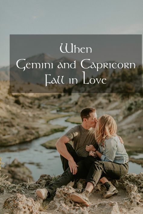 Compatibility for Gemini and Capricorn: a Truly Odd Pair. Gemini talks and Capricorn listens. Gemini has the excitement of a thousand horses and Capricorn knows how to hunker down in a crisis. This couple is absolutely odd, but at the same time, completely reassuring in every aspect. It has a yin and yang like feel. It's a blissful air meets earth match. Earth And Air Sign Compatibility, Gemini Man And Capricorn Woman, Gemini Man Capricorn Woman, Gemini And Capricorn Compatibility, Gemini And Capricorn Relationship, Gemini Capricorn Relationship, Capricorn Gemini Compatibility, Capricorn Love Match, Capricorn Men In Love