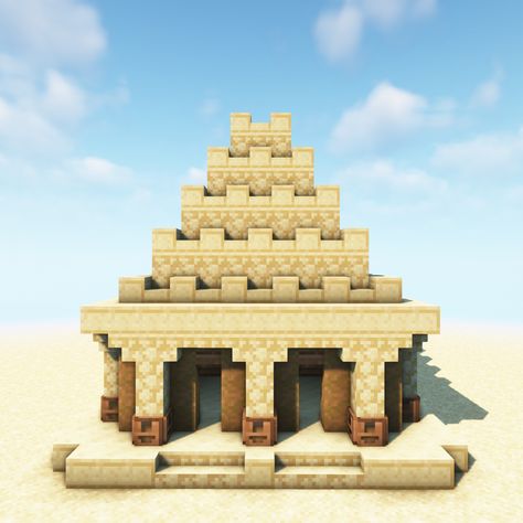 Minecraft Sand Temple, Minecraft Desert Bridge, Minecraft Dessert Build, Minecraft Desert Base, Minecraft Desert Builds, Minecraft Cactus, Minecraft Desert, Desert Temple, Bangunan Minecraft