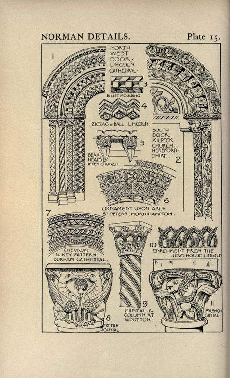 A manual of historic ornament; treating upon the evolution, tradition, and development of architecture & the applied arts. Prepared for the use of students and craftsmen : Glazier, Richard, 1851-1918 : Free Download, Borrow, and Streaming : Internet Archive Bookplate Design, Ornamental Art, Romanesque Art, Gift For Architect, Gcse Art Sketchbook, Romanesque Architecture, World Architecture, Cathedral Architecture, Vintage House Plans