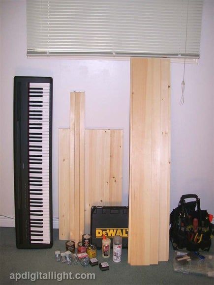 DIY Digital Piano Stand: 3 Steps (with Pictures) Piano Storage, Digital Piano Stand, Case Of Beer, Piano Room Decor, Piano Table, Piano Stand, Piano Desk, Painted Pianos, Portable Piano