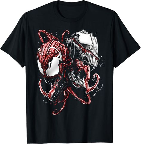 Marvel Carnage and Venom T-Shirt : Amazon.co.uk: Fashion Villain Portrait, Carnage And Venom, Venom And Carnage, Marvel Carnage, Venom T Shirt, Marvel Clothes, T Shirt Image, Uk Fashion, Fashion Items