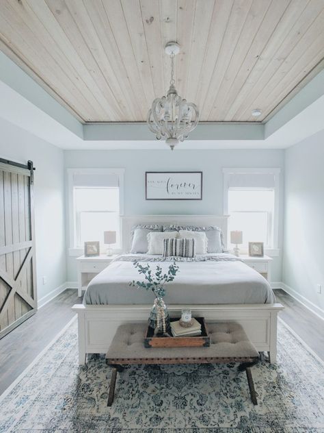 American House Style, Design Ložnic, Farmhouse Bedroom Decor Ideas, Farmhouse Style Bedrooms, Farmhouse Master, Farmhouse Bedroom Decor, Bedroom Refresh, Farmhouse Bedroom, Rustic Bedroom