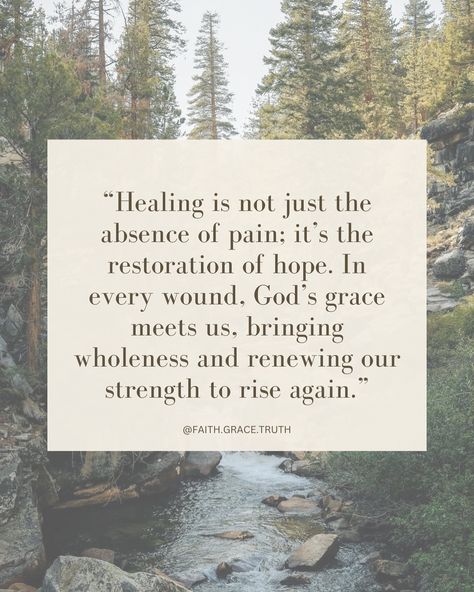 Healing isn’t just about feeling better; it’s about restoring hope and finding strength in God’s grace. No matter what you’ve been through, remember that His love can mend even the deepest wounds. Let Him bring you to a place of wholeness. 🌿✨ #healing #godsgrace #restoration #hopeinchrist #faithjourney #strength #quotes #daily #instagood I Need Prayers Quotes Strength, Get Right With God Quotes, God Is Doing A New Thing Quotes, Restore Quotes Inspirational, God Is Enough Quotes, Biblical Healing Quotes, Restoration Quotes God, God Is Faithful Quotes Scriptures, If God Brings You To It Quotes