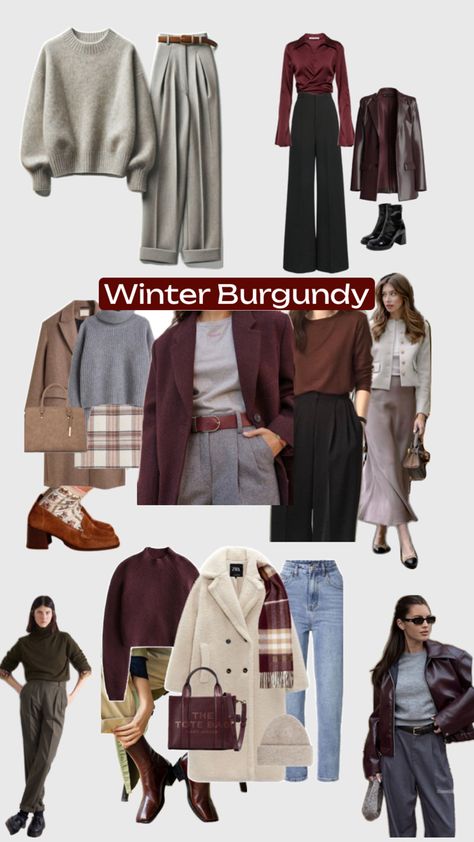 Burgundy Coat Outfit, Fall Outfits Ideas, Winter Coat Outfits, Fashion Fails, Color Combinations For Clothes, Trendy Fall Outfits, Trendy Fall, Coat Outfits, Midi Skirts