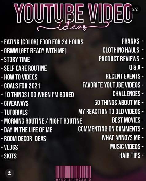 Things To Post On Youtube Channel, Youtube Vid Ideas, Yt Video Ideas, Youtube Content Ideas, Youtube Career, Youtube Channel Tips, Channel Name Ideas, Hair Influencer, Youtube Channel Name Ideas