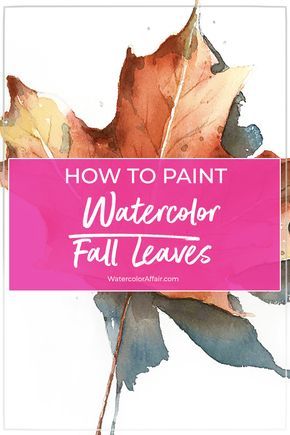 Painting Easy Watercolor, Paint Autumn, Watercolor Fall Leaves, Watercolor Autumn Leaves, Autumn Watercolor, Learn Watercolor Painting, Art Tutorials Watercolor, Watercolor Beginner, Learn Watercolor