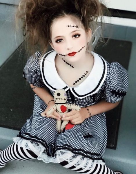 Scary Doll Costume For Kids, Creepy Doll Makeup For Kids, Broken Doll Makeup Kids, Creepy Doll Costume For Kids, Haunted Doll Costume, Broken Doll Halloween Costume, Scary Doll Costume, Creepy Doll Halloween Costume, Scary Doll Makeup