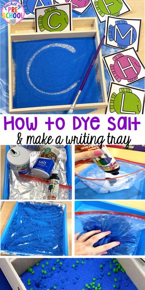 Pocket Of Preschool, Sensory Activities For Preschoolers, Preschool Sensory, Pre Writing Activities, Preschool Fine Motor, Preschool Writing, Pre K Activities, Colored Sand, Preschool Lessons