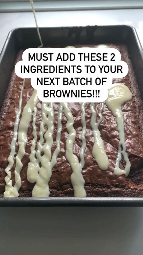 Pin on Dessert Recipes Poke Brownies Condensed Milk, Box Brownie Mix With Condensed Milk, Brownie And Cake Mix Together Recipes, Box Brownie Mix Recipes, Brownie Recipes From Box Ideas, Box Brownies Recipes, Brownie Dump Cake Recipes, Recipes With Boxed Brownies, Recipes Using Boxed Brownies