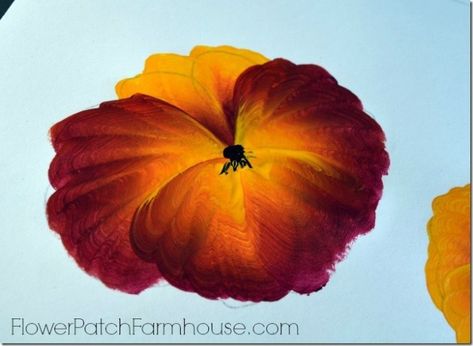 6 pansy700 Pansy Drawing, Onestroke Paintings, Painting Pansies, Donna Dewberry Painting, Homemade Face Paints, Donna Dewberry, Acrylic Tutorials, Paint Flowers, Face Painting Halloween