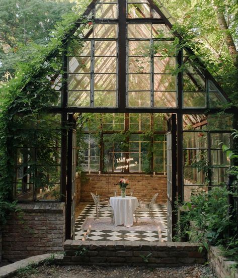 Green House Proposal, Greenhouse Airbnb, European Greenhouse, Mediterranean Greenhouse, House Inside Greenhouse, Black Green House, Greenhouse Seating, Small Greenhouse Wedding, Vintage Green House