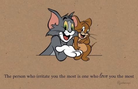 Tom And Jerry Quotes, Inspirational Friendship Quotes, My Tom, Cute Cartoon Quotes, Inspirational Quotes About Friendship, Cute Friendship Quotes, Tiny Quotes, Best Friend Thoughts