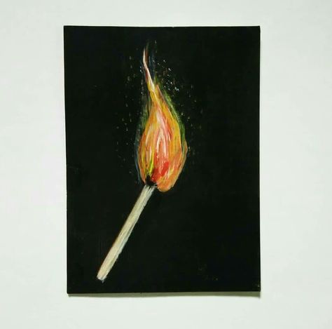 Easy acrylic painting of matchstick Matchstick Painting, Easy Acrylic Painting For Beginners, Easy Acrylic Painting, Flame Art, Painting For Beginners, Acrylic Painting For Beginners, Simple Acrylic Paintings, Acrylic Painting, Drawings