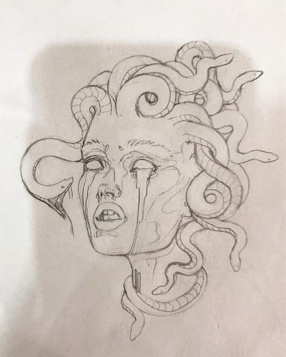 Medusa Drawing, Guy Haircuts Long, Drawing Easy, Animal Drawings, Easy Drawings, Full Body, Female Sketch, Humanoid Sketch, Drawings