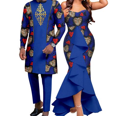 African Couple Outfit Matching, African Couple Outfit, Couple Outfit Matching, Clothes For Wedding, African Couple, Couples African Outfits, Shweshwe Dresses, Couple Clothes, African Wear Styles For Men