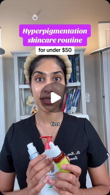 Dr. Neera Nathan on Instagram: "Comment “DARK SPOTS” and I will DM you this complete PM skincare routine & product links. #hyperpigmentation #skincareroutine #melasma #dermatologist #fyp" Dark Spots Skin Care Routine, How To Fix Hyperpigmentation, Noxzema Skin Care Routine, Hyperpigmentation Skin Care Routine, Dm Skincare Products, Skincare For Hyperpigmentation, Glass Skin Products, Skincare For Dark Spots, Face Hyperpigmentation