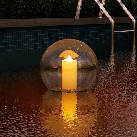 Amazon.com : NiceBuy Solar Floating Pool Lights Ball Outdoor Waterproof Ip66 Solar Powered Pool Lights That Float Candles Flickering Flame Lights for Swimming Pool Decor Pond Garden Party : Patio, Lawn & Garden Floating Pool Decorations, Swimming Pool Decor, Solar Pool Lights, Floating Pool Lights, Pond Garden, Lighted Centerpieces, Pool Party Decorations, Pool Lights, Pool Decor