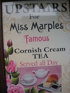 Miss Marple’s Tea Room, East Looe, Cornwall, England  - For the best Cornish Cream Tea in the towns of Looe in Cornwall, head to Miss Marple’s on the main street.  Miss Marple’s is a quaint upstairs shop with a few tables, a windowed cake stand and a lovely staff. Cornish Cream Tea, Looe Cornwall, Queen Margaret, Jane Marple, Tea Shops, British Tea, Cuppa Tea, Miss Marple, Cream Tea