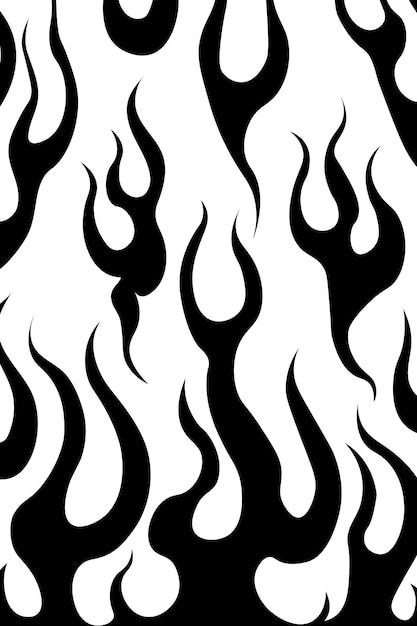 Fire Pattern, Retro Abstract, Black Fire, Abstract Background, Abstract Backgrounds, Premium Vector, Graphic Resources, Vector Illustration, Black And White