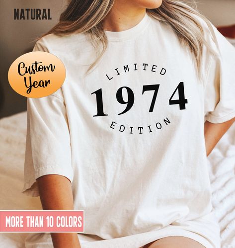 1974 Shirt, Birthday Shirt for Her, 50th Birthday Gift For Women,50th Birthday Tee, Birthday Shirt, 1974 Birthday Shirt, Minimalist Birthday 1974 Birthday, Minimalist Birthday, Sublimacion Ideas, 50th Birthday Gifts For Woman, 50 Birthday, Birthday Gift For Women, Mom Stuff, Birthday Tee, 50th Birthday Gifts