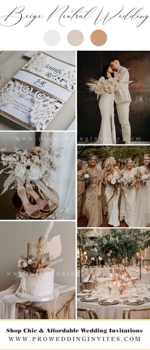 Pastel Wedding Palette, Beige Wedding Theme, Neutral Wedding Palette, Boho Wedding Colors, Wedding Theme Color Schemes, Champagne Wedding Colors, Taupe Wedding, Wedding Color Pallet, Pallet Wedding